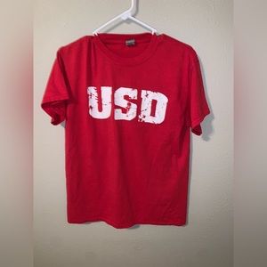University Of South Dakota Shirt, Women’s, Size Medium, Red, White Lettering